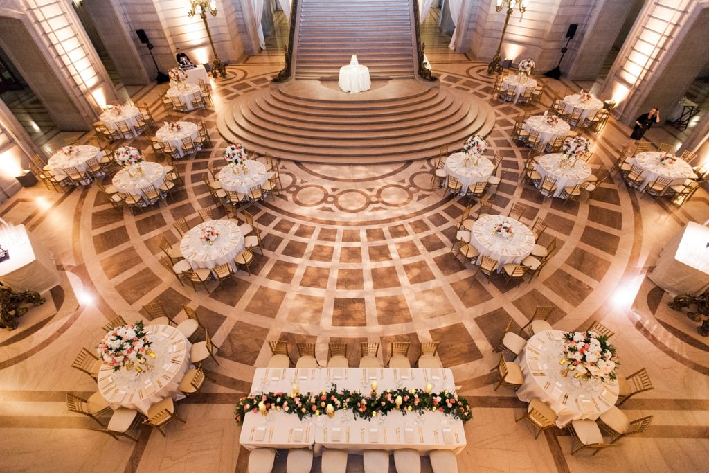 San-Francisco-City-Hall-Evening-Wedding-Private-Wedding-Grand-Staircase-Light-Court-Reception