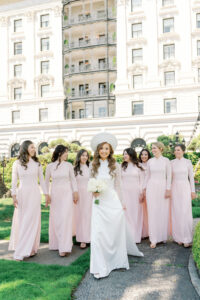 a traditional Vietnamese tea ceremony on the Fairmont rooftop garden, honoring parents and ancestors