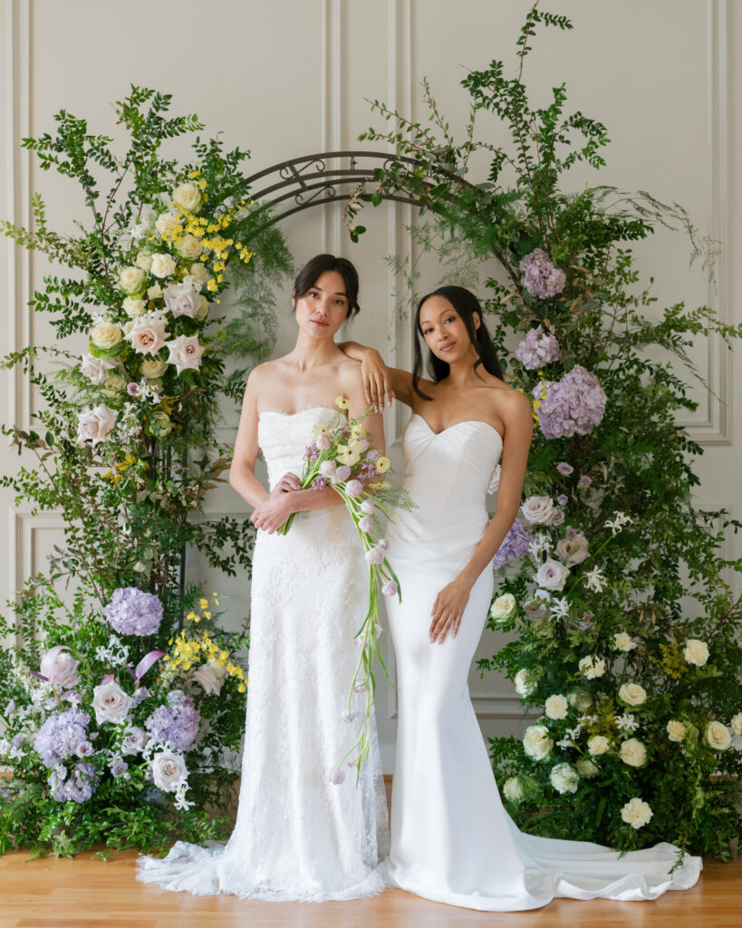 Luxury wedding photography showcasing modern editorial bridal style during a Lace & Liberty catalogue shoot.